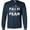Navy, variant on Fair Game Faith Over Fear Long Sleeve Shirt, Christian Graphic Tee-Royal Blue-Medium