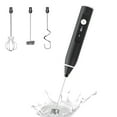 thumbnail image 7 of Rirool Rechargeable Milk Frother Handheld 3-Speed, Electric Whisk with 2 Stainless Steel Heads for Coffee Latte, Matcha, Cappuccino, Hot Chocolate, Black, 7 of 7
