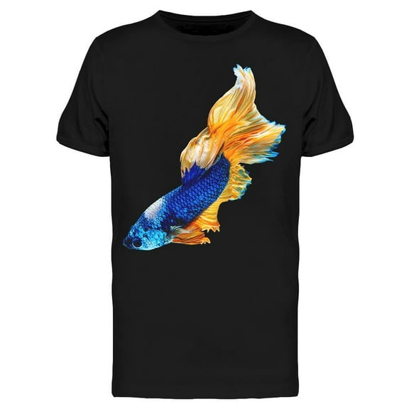 Blue Siamese Betta Fish T-Shirt Men -Image by Shutterstock, Male XX-Large