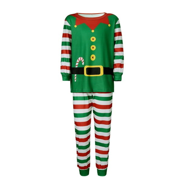 Bebiullo Family Matching Christmas Pajamas Set One Piece Striped Hooded