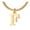F, variant on Personalized Gold Monogram Necklace Titanium Steel Initial Pendant Choker for Women