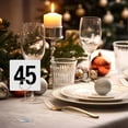 thumbnail image 3 of 50pcs Table Numbers 1-50, Plastic Table Numbers Double Table Number Cards Table Number Signs for Weddings Restaurant Banquets Party Event Decors White, 3 of 8