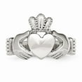 thumbnail image 4 of Stainless Steel Polished Claddagh Ring Size: 6; for Adults and Teens; for Women and Men, 4 of 7