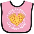 thumbnail image 3 of Inktastic I Stole a Pizza My Daddy's Heart Boys or Girls Baby Bib, 3 of 4