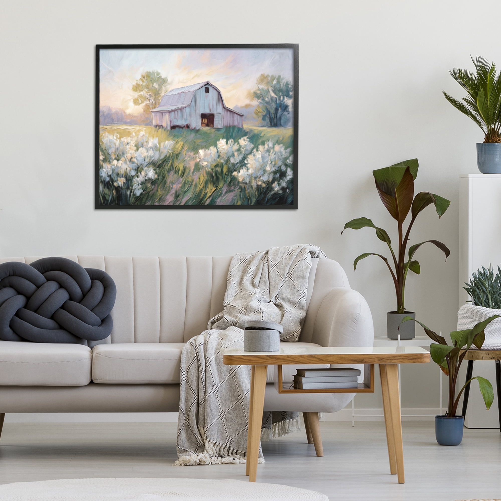 Stupell Industries Secluded Barn Landscape Black Framed Giclee Art, design by Kim Allen