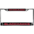 thumbnail image 1 of Chicago Blackhawks Laser Chrome License Plate Frame, 1 of 1