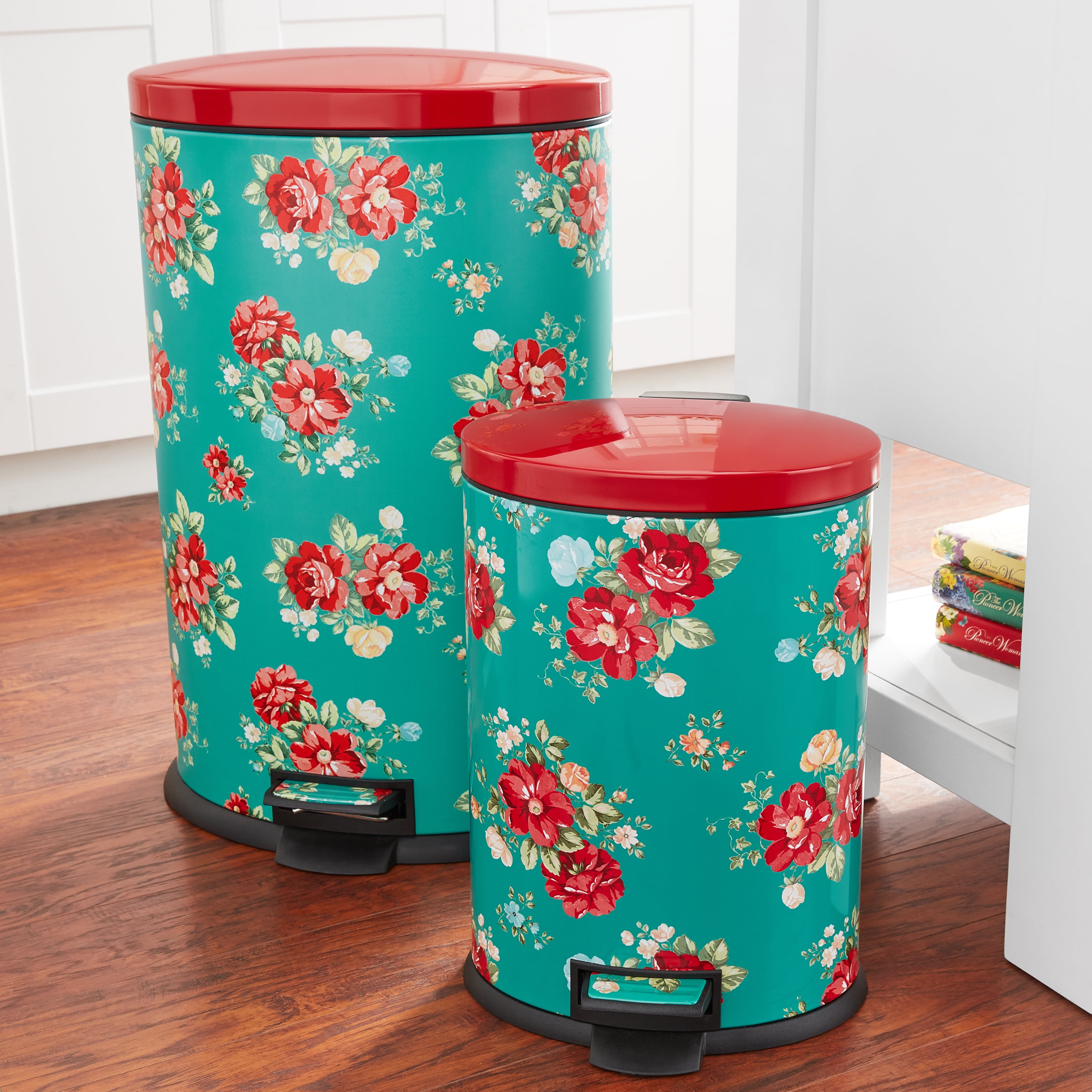 The Pioneer Woman Vintage Floral Stainless Steel 10.5 gal & 3.1 gal