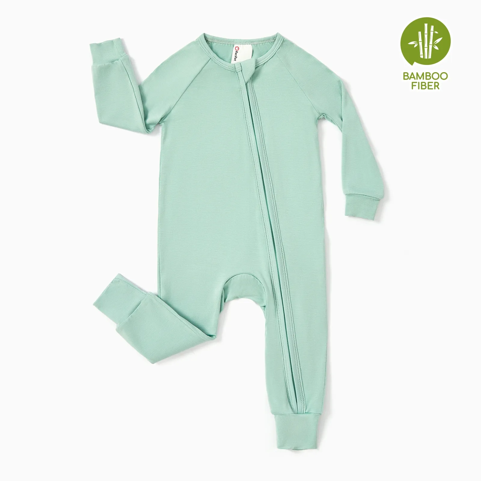 PatPat 2-Pack Baby Girl Bamboo Viscose Zip Pajamas photo 8