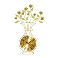 thumbnail image 2 of Reloj de pared, adorno, jarrón, hojas decorativas, decoración de porche, decoración colgante silenciosa esfera de cristal, 2 of 9