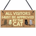 thumbnail image 2 of Cheer.US Wood Cat Sign Decor Cat Lover Sign, Hanging Pet Sign for Home Decor, Decorative Plaque Funny Cat Sign, Cat Wall Art Puppy Sign Cat Lover Gift, 2 of 7
