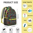 thumbnail image 6 of Geometric Shapes Texture Designer Backpack for Students and Teachers, Functional Laptop Bookbag with Compartments, School College Work or Travel Daypack Gift, 6 of 6
