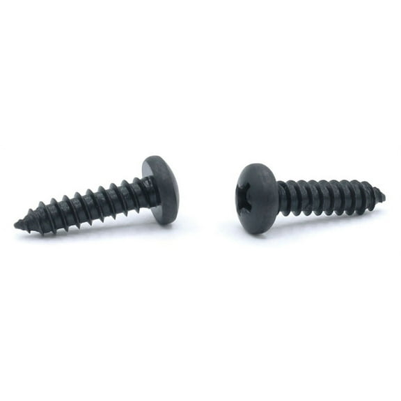 #10 x 1/2" Type AB Self-Tapping Screws / Phillips / Pan Head / Steel / Black Oxide - 8000 Piece Carton