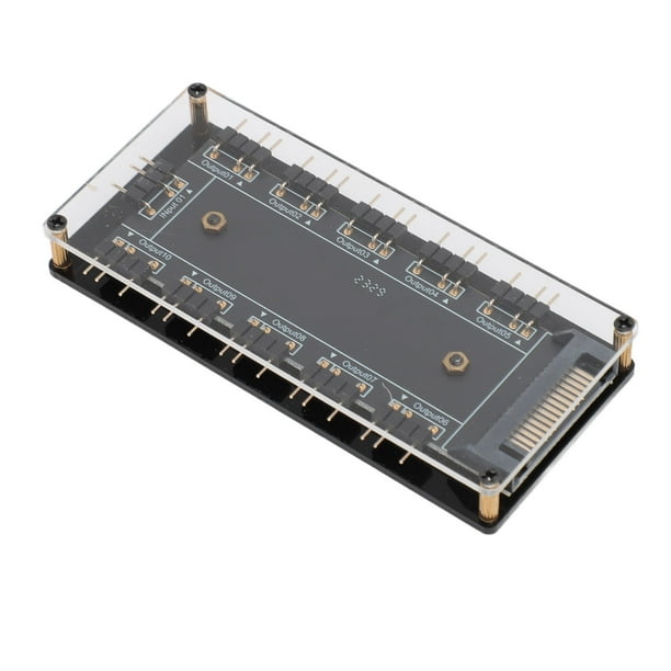 Divisor RGB, Concentrador ARGB Fácil De Instalar Universal 5V 3 Pines Amplia Compatibilidad De 10 Con Carcasa De Acrílico Para Placa Principal