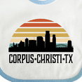 thumbnail image 4 of Inktastic Corpus Christi Texas Skyline Retro Boys or Girls Baby Bib, 4 of 4