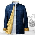 thumbnail image 4 of comerut Tang Suit Coat Retro Long Sleeved Reversible Chinese Style Traditional Clothing Keep Warm Stand Collar Vintage Chinese Shirt for Daily Life, 4 of 8