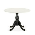 thumbnail image 2 of DST-LBK-TP - Round Table - Linen White Table Top and Black Pedestal Leg Finish, 2 of 2