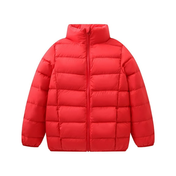 Kids Winter Coat Boys Girls Casual Loose Hooded Jacket Windproof Warm Outerwear for Daily Wear