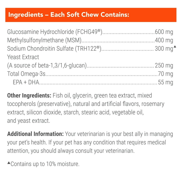 Nutramax, Senior Dog Joint Support Soft Chews, 120 count, Omega-3