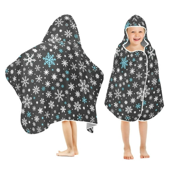 joogoo Snowflakes Kids Hooded Beach Towel Baby Bath Towel 23.5"x50"