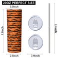thumbnail image 3 of Animal Print 20 Oz Stainless Steel Skinny Tumbler – Vacuum Insulated Slim Travel Cup with Lid & Stainless Steel Straw, 360° Full Wrap Printed Tumbler for Home, Office & Outdoor Use, 3 of 6