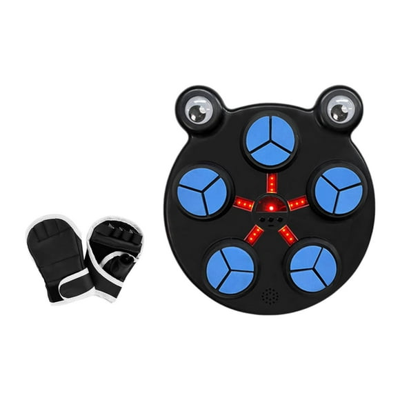 Máquina de boxeo musical para niños Colamx entrenador de boxeo con diana de pared Negro