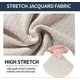 thumbnail image 3 of Jacquard Embossed Chair Slipcover Stretch Seat Slipcover Cover for Dining Room Office Hotel Wedding (Beige,Pack of 6), 3 of 4