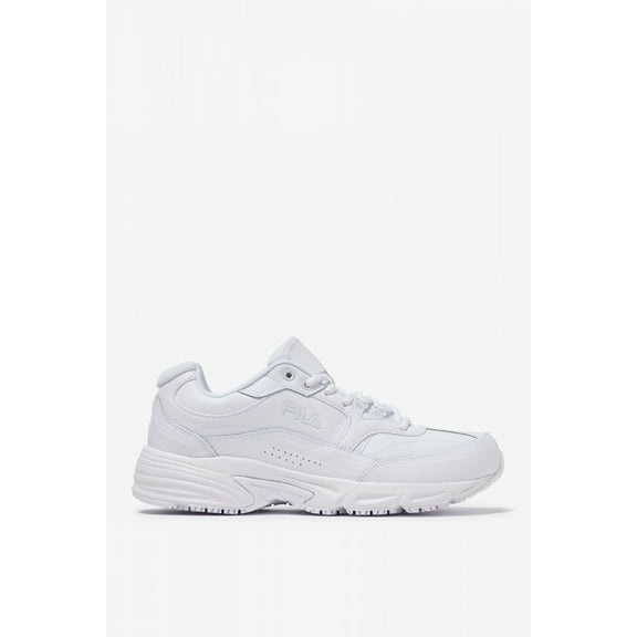Fila Men's Wide Memory Workshift Slip-Resistant Shoes White WHT SR Food Service