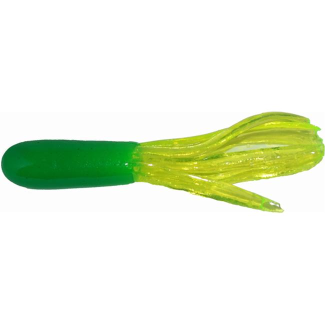 100-Pack 1.5" Scale Red/Chartreuse Crappie Fishing Tube Jig Skirts For Bluegill & Panfish