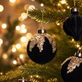 thumbnail image 3 of ShaoXinWan 9 Pcs Assorted Red Flocked Christmas Baubles, Gold Accent Shatterproof Tree Hanging Ornaments, Multi Style Holiday Decor for Wreath, Window and Wedding Party, 3 of 5