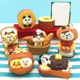 thumbnail image 5 of AURORA TRADE Resin Ornament Realistic Home Decor Japan Style Groceries Cartoon Bread Baking Cats Figurine Model for Coffee Shop, 5 of 8
