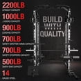 thumbnail image 2 of Mikolo M4 All-In-One Smith Machine Home Gym Package, 2200 lbs Power Rack Cage with Cable Crossover, 360° Landmine, Barbell Holders and Other Attachments, Total Body Strength Training Cage, 2 of 14