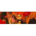 thumbnail image 2 of Magis, Pascal 24x11 Black Ornate Wood Framed with Double Matting Museum Art Print Titled - Variations abstraites XXII, 2 of 4