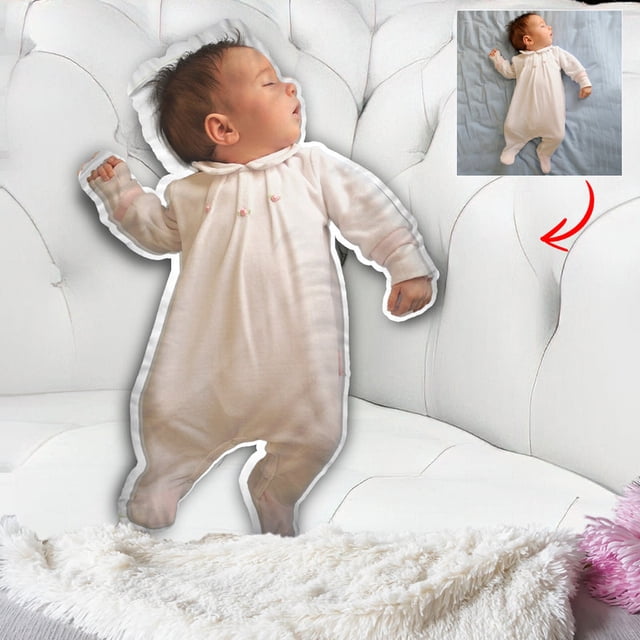 Foto personalizada Humanoide - Almohada personalizada con forma de recién nacido