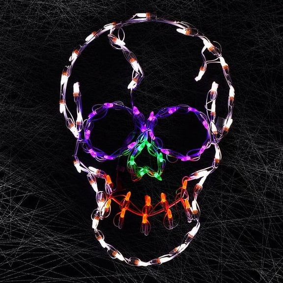Halloween LED Wire Framed Small Skull Decoration