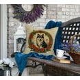 thumbnail image 4 of Finnish Lapphund Christmas Flowers Throw Pillow 18 in x 18 in, 4 of 5