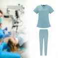 thumbnail image 5 of Nursing Scrub Set Lightweight Workwear Scrubs for Nurse Yoga Jogger Doctors Light Blue Color M, 5 of 9