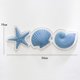 thumbnail image 1 of Decoración de pared mediterránea, colgante de concha de vieira de estrella de mar de resina creativa, estilo océano, pared del hogar H, 1 of 2