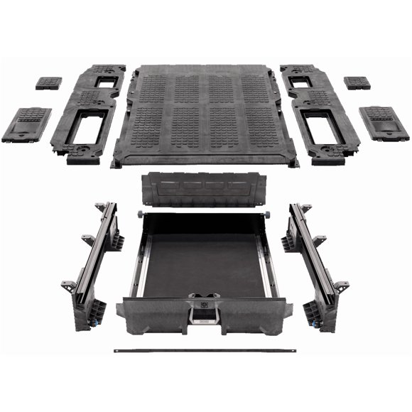 Decked Bed Drawer YN8 Lateral; One Drawer; High Density Polyethylene/Steel Subframe; Lock Cylinder Sold Separately