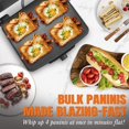 thumbnail image 5 of 4-Slices Electric Panini Press Grill, Sandwich Maker with Browning Control, Non-Stick Griddle for Breakfast & Grilled Cheese, Stainless Steel Finish, 5 of 11