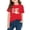 Red A3, variant on Girls T Shirts Fashion Printed Short Sleeve Crewneck Casual Pullover Tops Girls Clothes for School Size 3-10