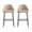 Tan and Black, variant on Gracie Stone and Black Leatherette Barstool with Steel Legs - Set of 2