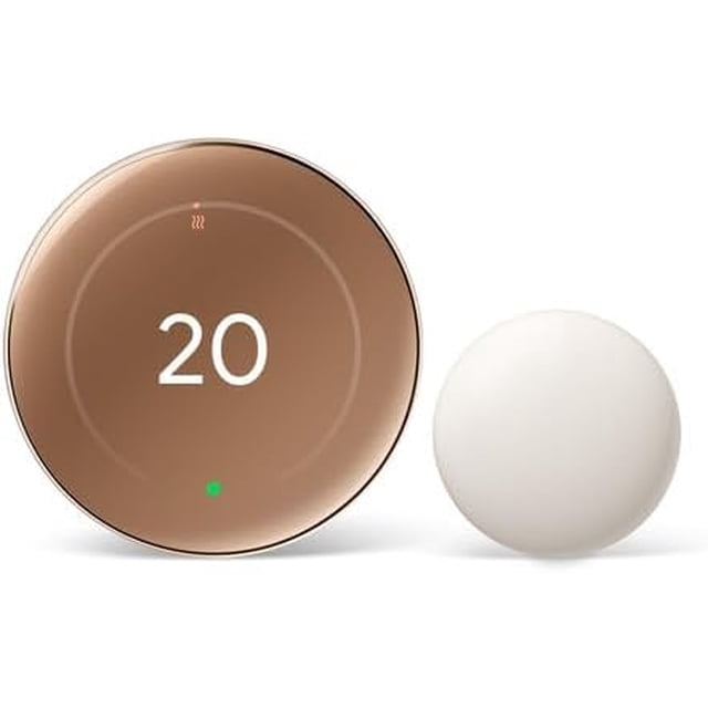 Google Nest Learning Thermostat (4th Gen) with Nest Temperature Sensor (2nd Gen) Brand new (Polished Gold)