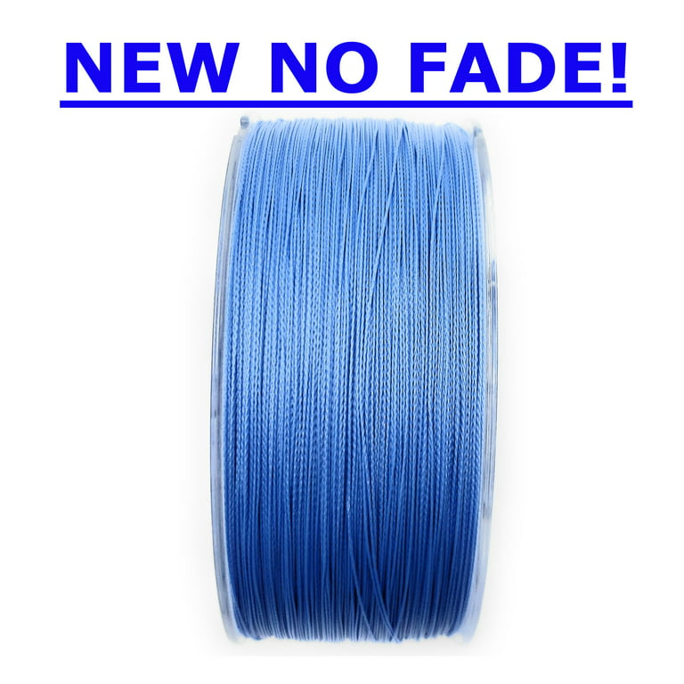 Reaction Tackle Braided Fishing Line- NEW NO FADE BLUE 