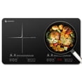 thumbnail image 1 of Placa de inducción AMZCHEF de 2 quemadores, 1800 W, portátil, 110 V, 1 of 8