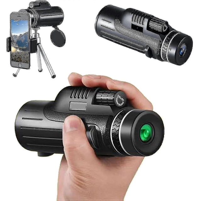 120x100 Monocular Telescope With Monoculars For Adults Stargazing,bak4 Portable High Powered Spotting Scopes For Bird Watching,black