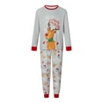 thumbnail image 2 of Elippeo Family Matching Christmas Pajamas, Baby Romper/Pet Clothes/Letter Snowflake Elk Print Long Sleeve Tops and Pants Sleepwear Set, 2 of 10
