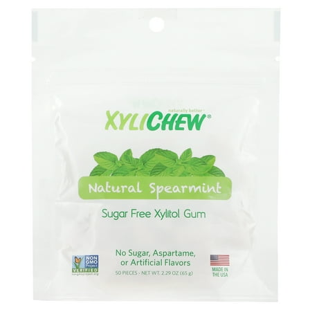 XyliDENT Xylichew, Natural Spearmint, 50 Pieces, 2.29 oz (65 g)