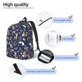thumbnail image 3 of Yiaed Animals And Wildflowers Print Laptop Backpack Travel Canvas Backpack Vintage Aesthetic Backpack for School Knapsack Plain Backpack Backpack for School-Small, 3 of 5