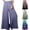 Navy, variant on Jacenvly wide leg pants for women Extra Long High Waisted Contrast Women's Pants Fashion Casual Elastic Waist Loose Full Length Pants