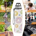 thumbnail image 7 of 32oz Transparent Sports Water Bottle with Straw for Kids Adults Outdoor School Gym Fitness Colorful Doughnuts Pattern, 7 of 7